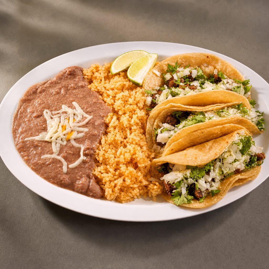 3 Tacos Plate.