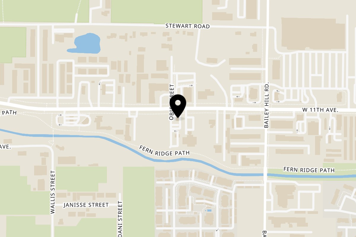 Map showing the location of Mami's Mexican Grill | Eugene Mexican Restaurant on 3802 W 11th Ave in Eugene